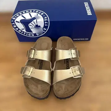 BIRKENSTOCK 애리조나 골드 샌들 36