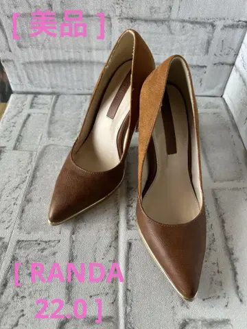 [ 새상품급 ] RANDA 스틸레토 하이힐 펌프스 카멜 스웨이드