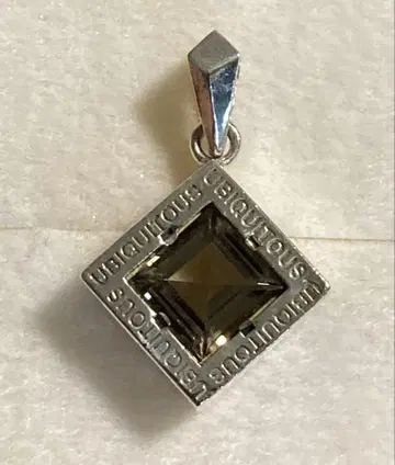 실버 925 스모키 쿼츠 목걸이 탑