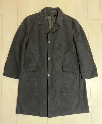 50s 60s Vintage 코트 울 코트 카스리 블랙 블랙