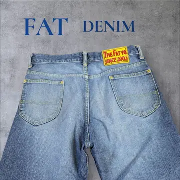 FATDENIM 스트레이트 데님 페이드 페인트