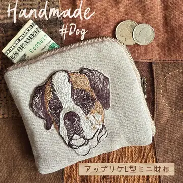 핸드메이드 CORAL&TUSK 업그레이드 L자형 미니 지갑 Dog