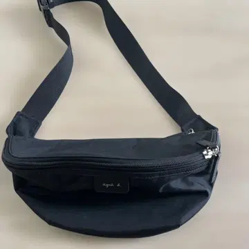 agnis b. 바디백 웨스트 파우치 블랙