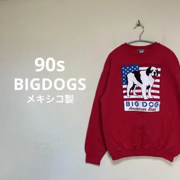 90s BIGDOGS 멕시코제 맨투맨 레드 빅도그스