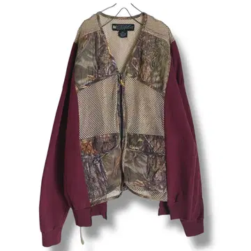 LONGLEAFCAMO 메쉬 맨투맨 리메이크 자켓 가디건