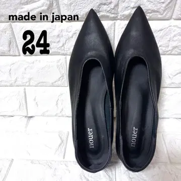 새상품급 스틸레토 펌프스 블랙 38사이즈 24cm 일본제