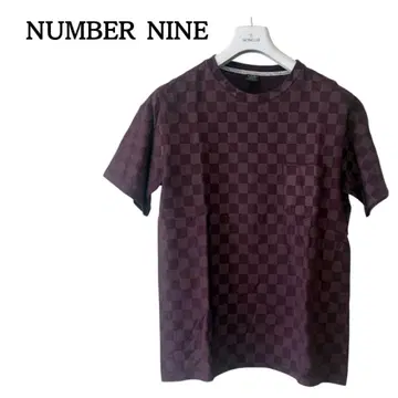 [ Number Nine ] 체크 T셔츠 미야시타기 체커보드 패턴