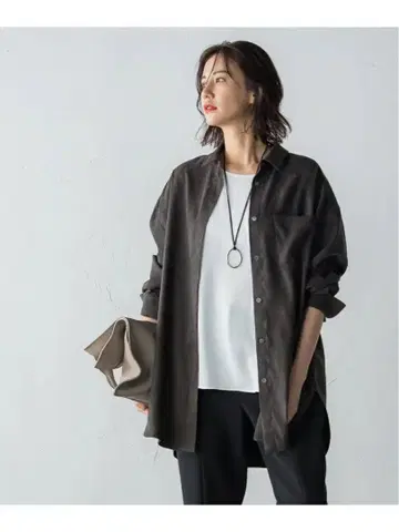 로트레아몽 에코 스웨이드 셔츠 9호 브라운 새상품급