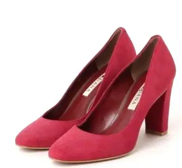 새상품급 DIANA 차키 힐 펌프스 핑크 8.8cm 와이드 힐 23cm