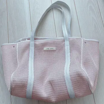 qbag paris 네스트 지퍼 L 지퍼 달린 그레이지 핑크 토트백