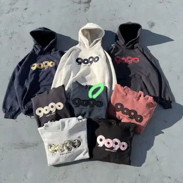 9090 OG 로고 리치 발롱 후드티 L
