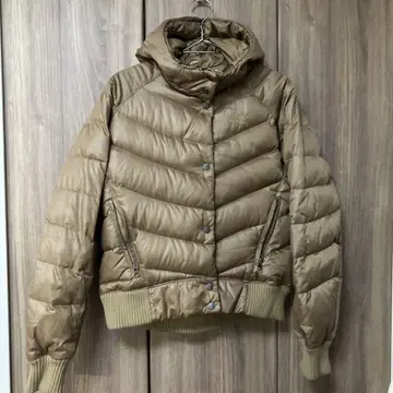 THE NORTH FACE 후드 부착 다운 자켓 카멜 550필