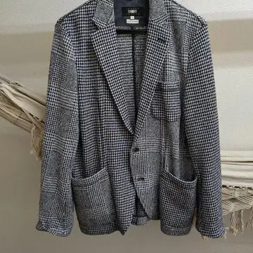 JOSEPH ABBOUD 체크 무늬 테일러드 자켓 L