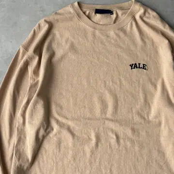14409 YALE 자수 로고 원 포인트 롱 슬리브 티셔츠 한국
