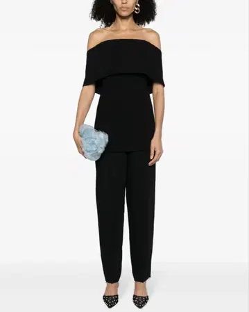 TOTEM 오프숄더 블랙 타이트 핏 상의 Size 34