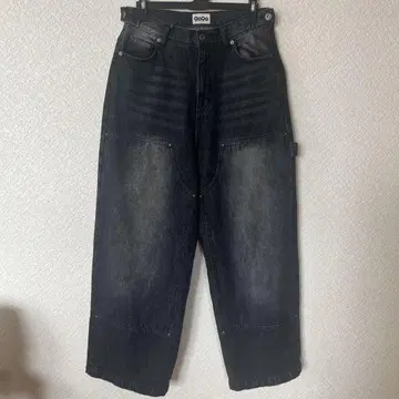 9090 다크 데님 와이드 팬츠