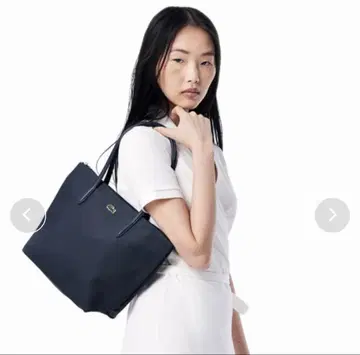 [새상품급] LACOSTE 네이비 토트백