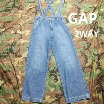GAP 2WAY 서스펜더 와이드 데님 팬츠