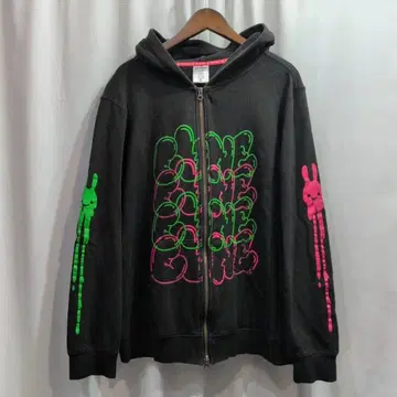 [ size:XL ] CUNE 큔 프린트 집업 후드티