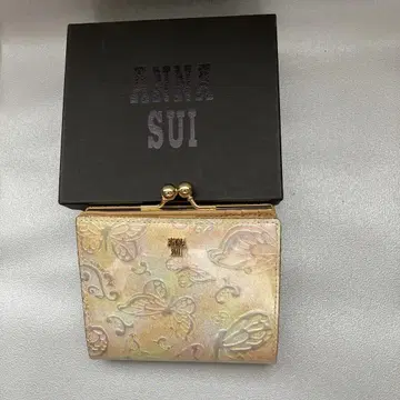 ANNA SUI 접이식 지갑 멀티컬러 나비 문양 박스 포함