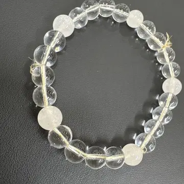 수정 팔찌 염주 파워스톤 25알 클리어 화이트