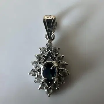 실버 펜던트 헤드 SILVER 각인 있음 블루 사파이어