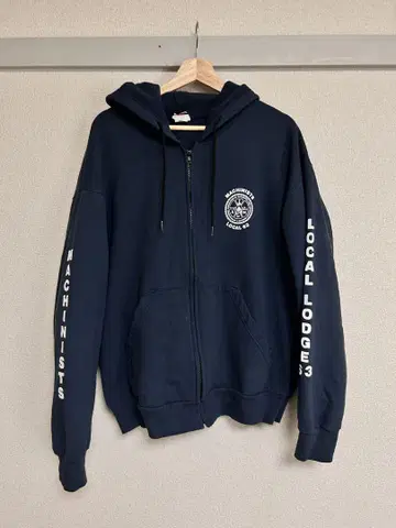 MACHINISTS LOCAL 63 후드티 네이비