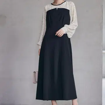 도트 슬리브 머메이드 드레스 뷔스티에 L 사이즈
