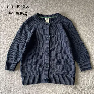 새상품급 L.L.Bean 코튼 니트 가디건 네이비 M 여성용