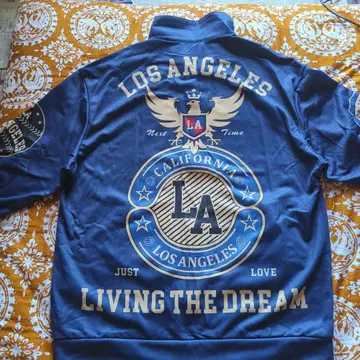 LOS ANGELES 바시티 자켓 네이비
