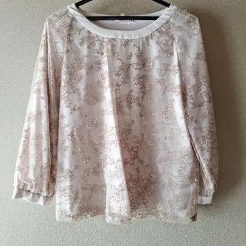 HANAE MORI ALMAen ROSE 꽃무늬 자수 블라우스