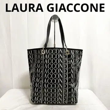 166 LAURA GIACCONE 토트백 로고 패턴 블랙
