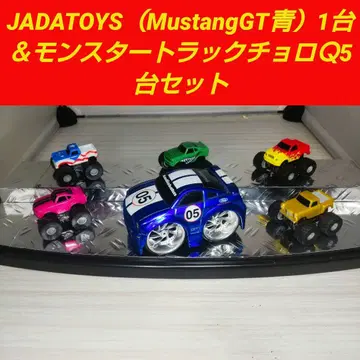 JADATOYS 머스탱 1대 + 몬스터 트랙 (초로Q) 5대 세트