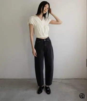 OHTORO 포트 블랙 청바지 데님 S
