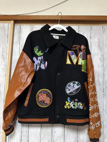 레어 MAISON EMERALD 메종에메랄드 오리지널 바시티 자켓