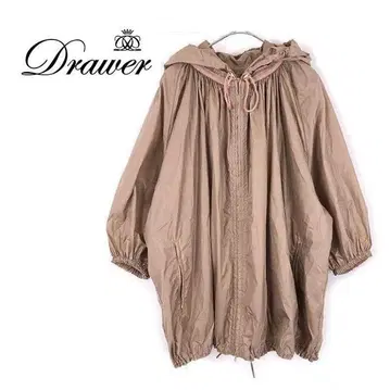 드로어 Drawer 블루종 윈드브레이커 5부 소매 핑크 베이지
