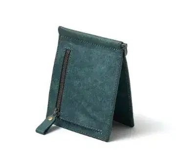 LITSTA 리티스타 머니클립 접이식 지갑 천연 가죽 가죽 블루그린