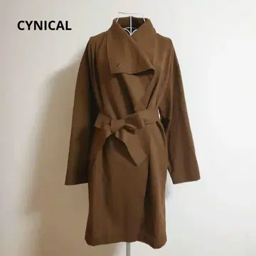 CYNICAL 리본 벨트 가운 코트