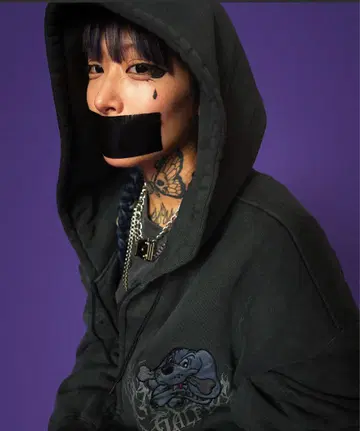 GALFY 갈피 염색염색 멍멍이 보로보로 후드티