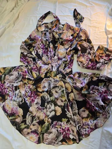 Made in Italy Rinascimento 프린트 원피스 블랙