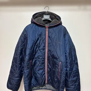 CONVERSE 후드 부착 다운 자켓 LL 네이비