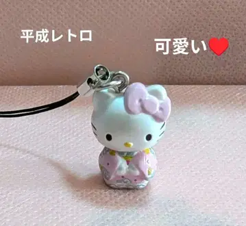 헤이세이 레트로 산리오 헬로키티 스트랩 기모노 키티 레어!
