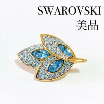 새상품급 SWAROVSKI 컬러 스톤 플라워 브로치 S259041