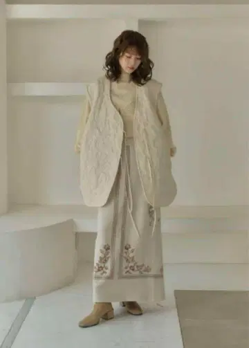 eaphi leaf pattern 2way 퀼팅 코트