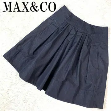 MAX&CO 맥스앤코 데님 플레어 스커트 다크 컬러 38 B5912