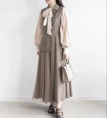 RANDA 슬리브리스 자켓 원피스