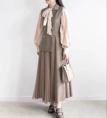 RANDA 슬리브리스 자켓 원피스