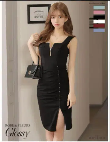 ROBE de FLEURS Glossy 블랙 L