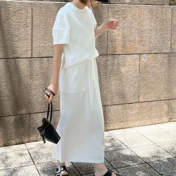 AMELY 볼륨 슬리브 셋업 M