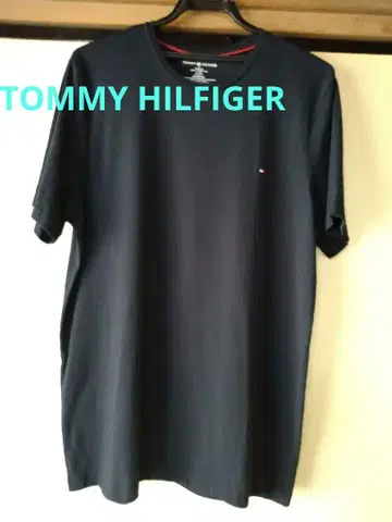 새상품급 TOMMY HILFIGER 로고T NAVY 코튼100% M